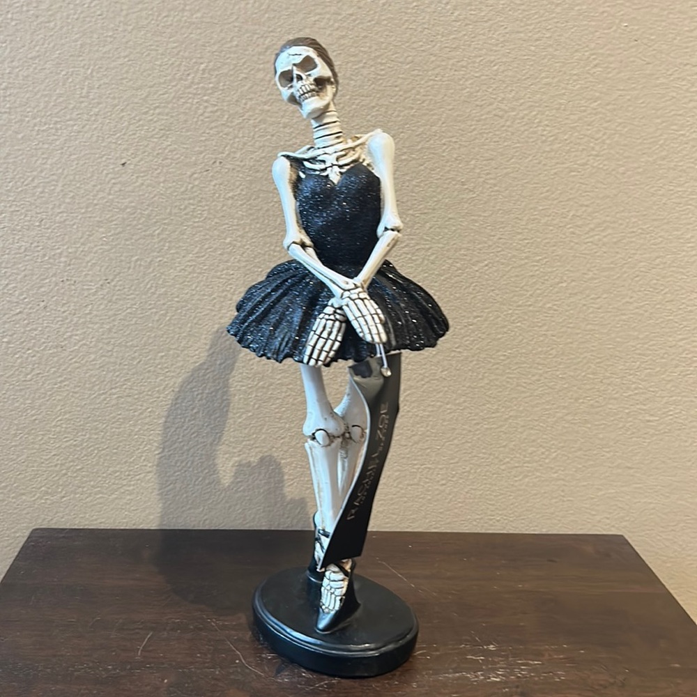Rachel Zoe Halloween Ballerina Skeleton Figurine Statue Tabletop Decor NEW